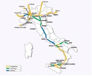 TAV - map of italy TAV - map of italy
